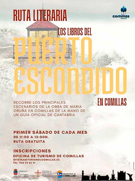 Rutas literarias y turisticas en Comillas sobre los libros de Puerto Escondido de Maria Oruña