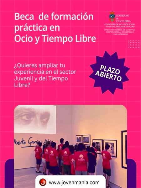 Becas de formacion practica en Ocio y Tiempo libre