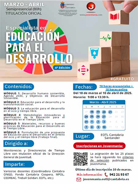 Educacion para el desarrollo gobierno de Cantabria