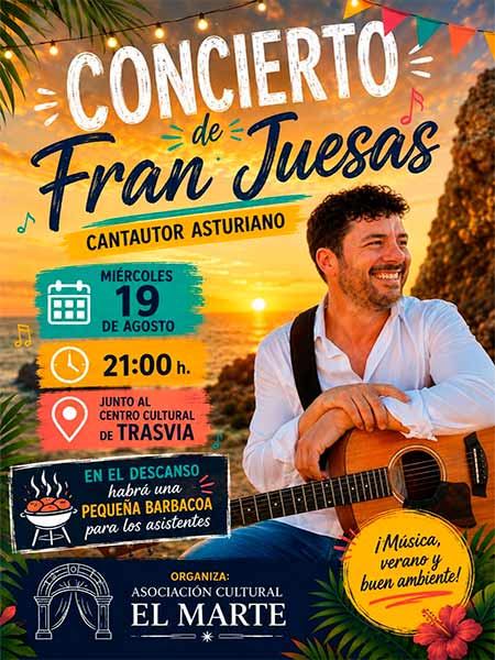 Concierto de Fran Juanes en Trasvia Comillas Cantabria