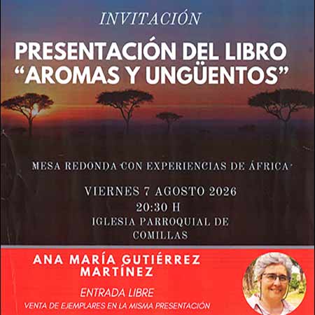 Presentacion del libro Aromas y unguentos en el Centro Cultural El Espolon de Comillas