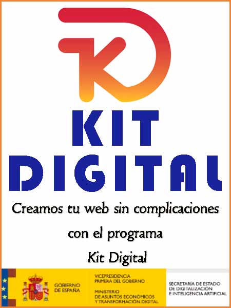 Kit Digital crea tu web con subvenciones del gobierno