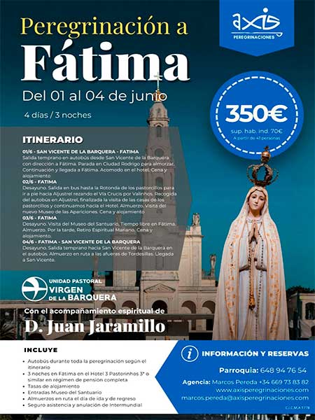 Peregrinacion a Fatima desde San Vicente de la Barquera Cantabria