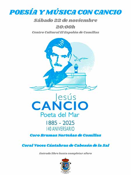 Poesia y Musica con Cancio en el Centro Cultural el Espolon en Comillas