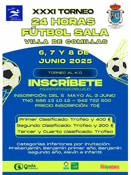 Polideportivo Comillas 24 horas de futbol sala Comillas Cantabria