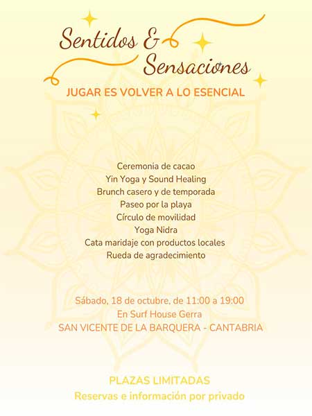Sentidos y Sensaciones  en Surf House GerraCantabria
