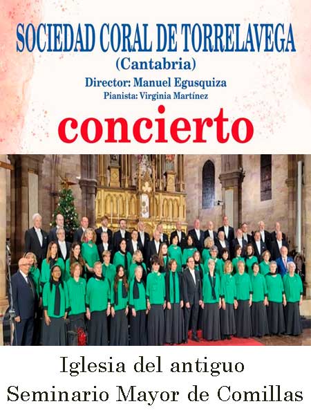 Concierto de la Sociedad Coral de Torrelavega en el seminario Mayor de Comillas