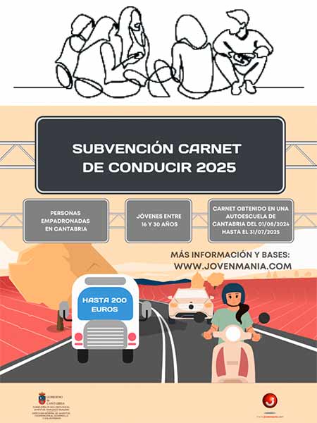 Subvenciones y ayudas del Gobierno de Cantabria al carnet de conducir