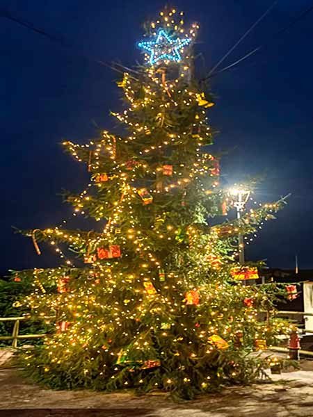 Encendido de las luces de Navidad en Trasvia Comillas Cantabria